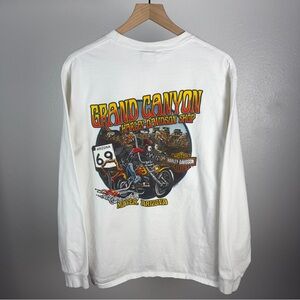 Harley Davidson Rat Fink Grand Canyon Long Sleeve Y2K Vintage T Shirt Size Large